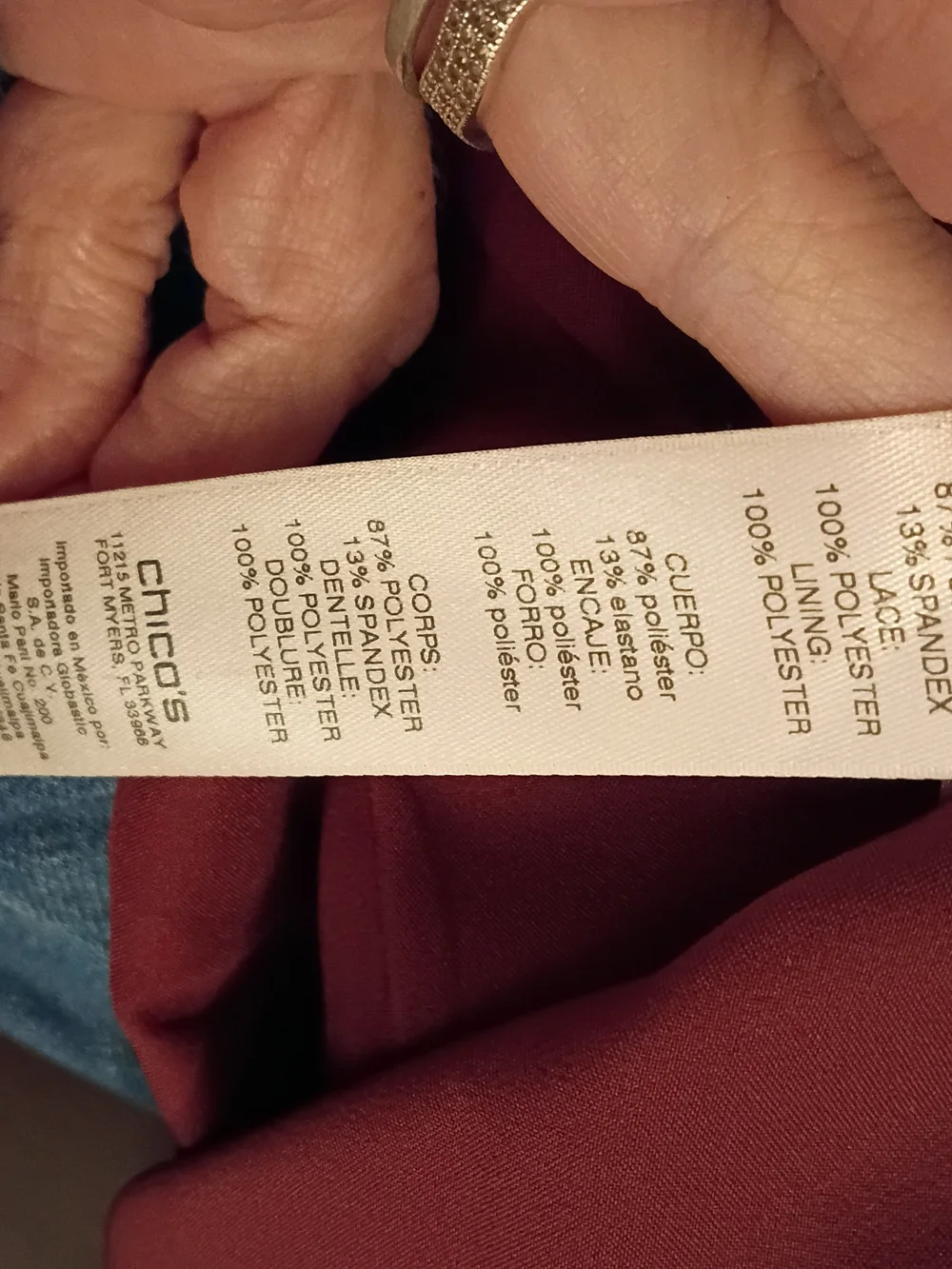 Chico's Wine Lace-Front Open Blazer